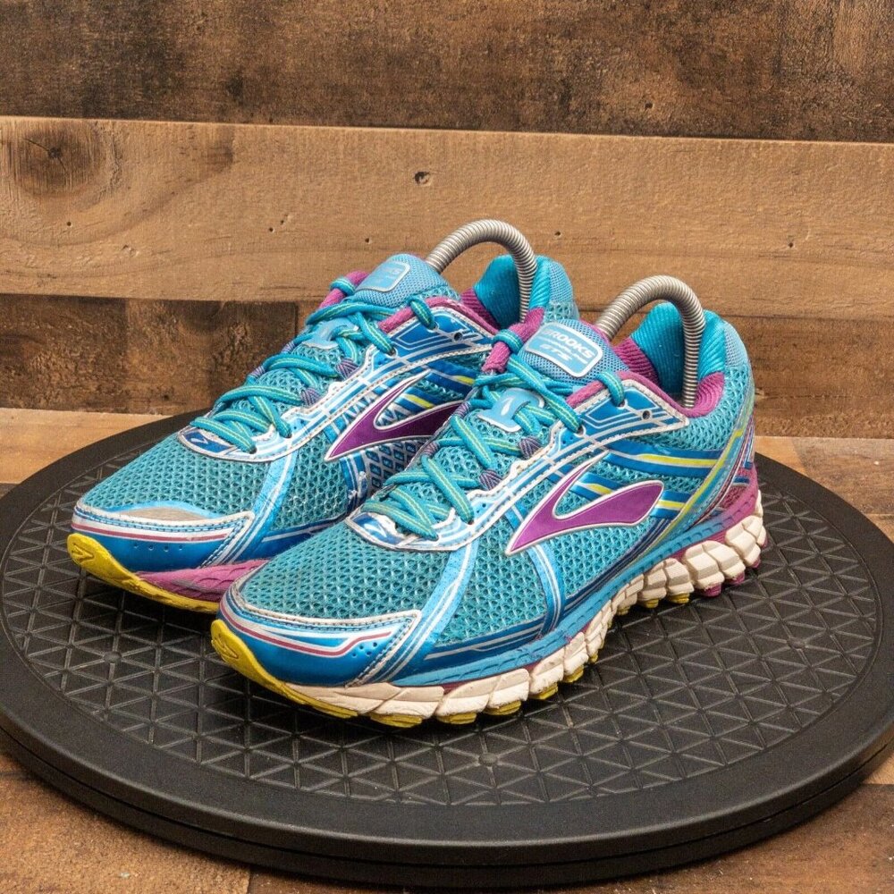 BROOKS ADRENALINE GTS 15 WOMENS ATHLETIC SHOES RUNNING GYM WALKING BLUE SZ 8.5B